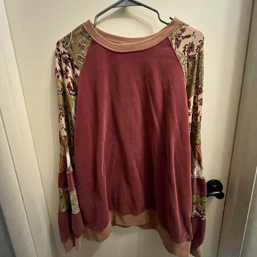 Women's Multicolor Patchwork Top - image 1